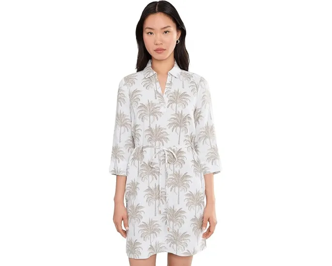 Palm Banks 3/4 Sleeve Shift Dress