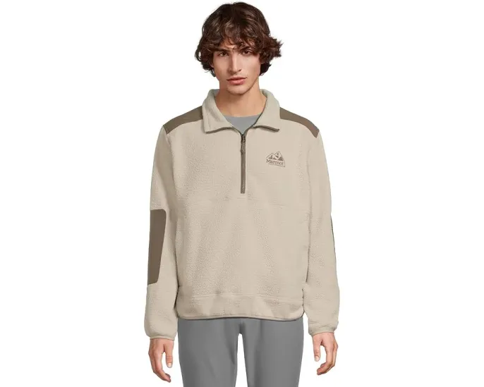 Толстовка Marmot Wanderer из высоковорсного флиса с накладками на плечах и локтях