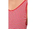 Купальник цельный Seafolly Club House Retro в полоску с контрастной окантовкой