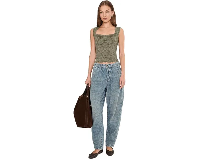 Топ Free People Love Letter Cami с цветочным жаккардом и рюшами