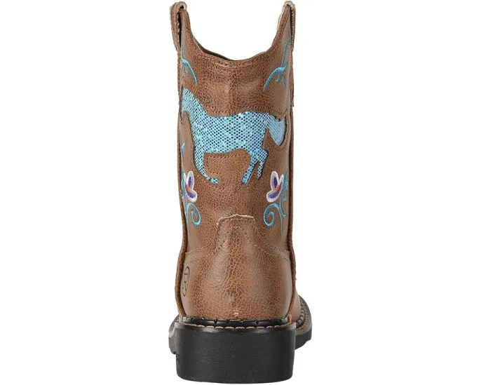 Детские сапожки Roper Kids Horse Flowers с вышивкой и шипами