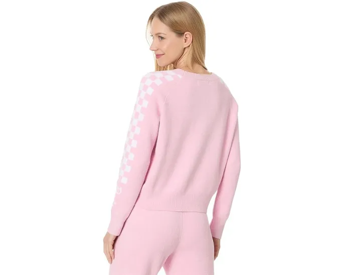 Толстовка Barefoot Dreams CozyChic Ultra Lite с клетчатым узором Barbie