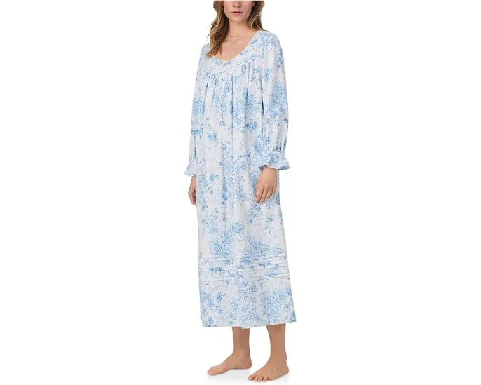 Ночная сорочка Cotton Woven Long Sleeve Ballet Nightgown от Eileen West с кружевом и вышивкой