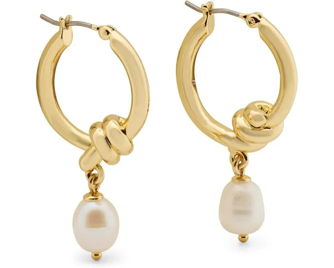 Серьги пусеты Kate Spade New York Ropes & Knots с жемчугом