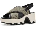 Сандалии SOREL Kinetic Aura Slingback Txt с текстильным верхом и квадратным каблуком
