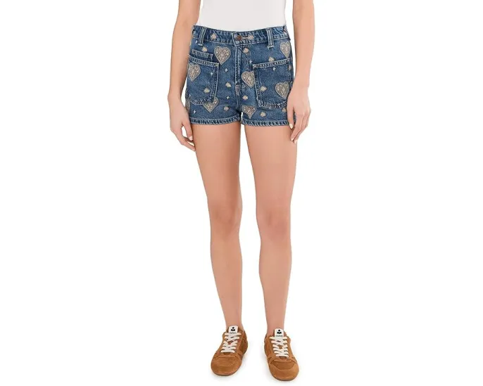 Шорты Free People Bettie с вышивкой из жесткого денима