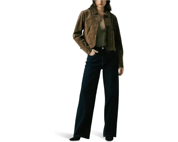 Blank NYC Real Suede укороченный блейзер из мягкой замши