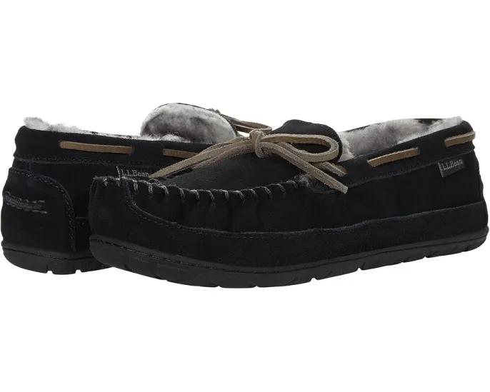 Тапочки L.L.Bean Wicked Good Moccasins из овчины с подошвой TPR