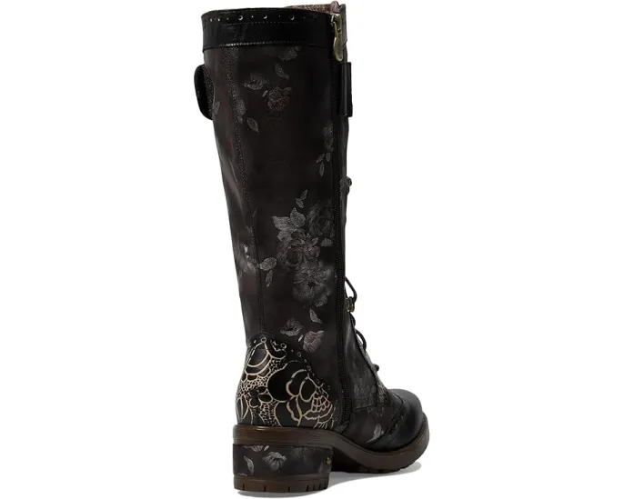 Ботинки Kisha-Boss до середины икры с миндалевидным носком и шнуровкой