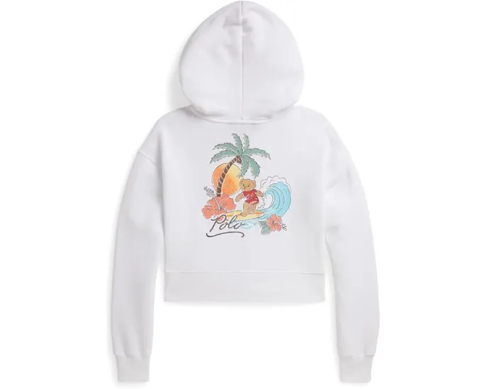 Polo Bear Terry Boxy Full Zip Hoodie (Big Kid)