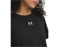 Футболка Under Armour Rival Boxy Tee Solid с укороченным кроем и принтом