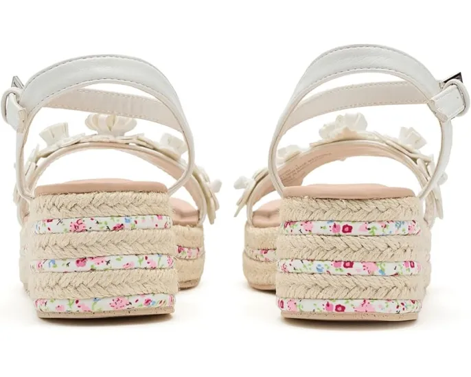 Детские сандалии Steve Madden Kids Dori с цветочными аппликациями и подошвой в стиле эспадрилий