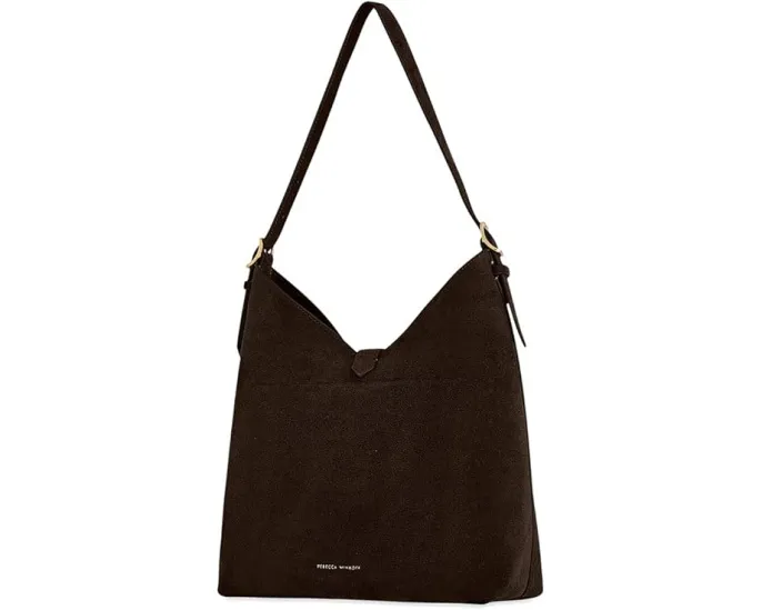 Мини-сумка Rebecca Minkoff Megan Hobo из натуральной кожи на плечо