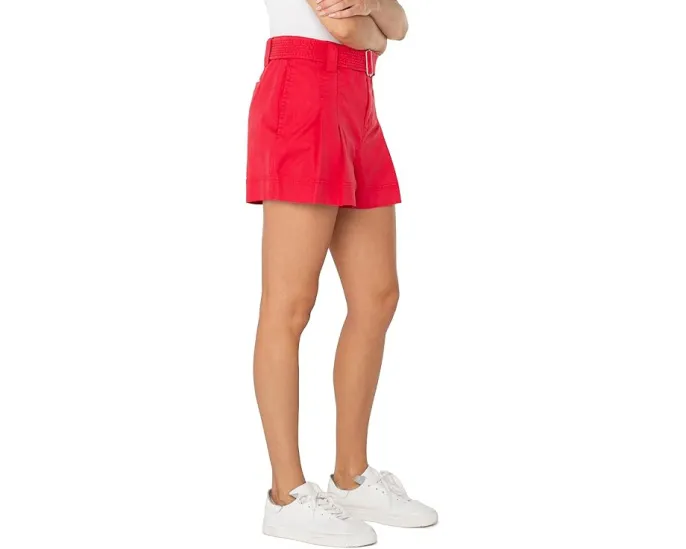 Шорты Liverpool Los Angeles с защипами и поясом на пуговице