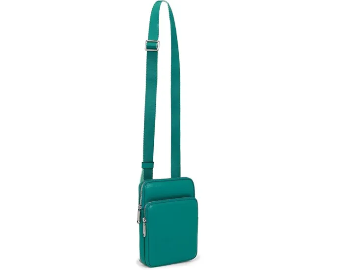 Сумка через плечо ECCO Flat Pouch из лазурной тесненой кожи