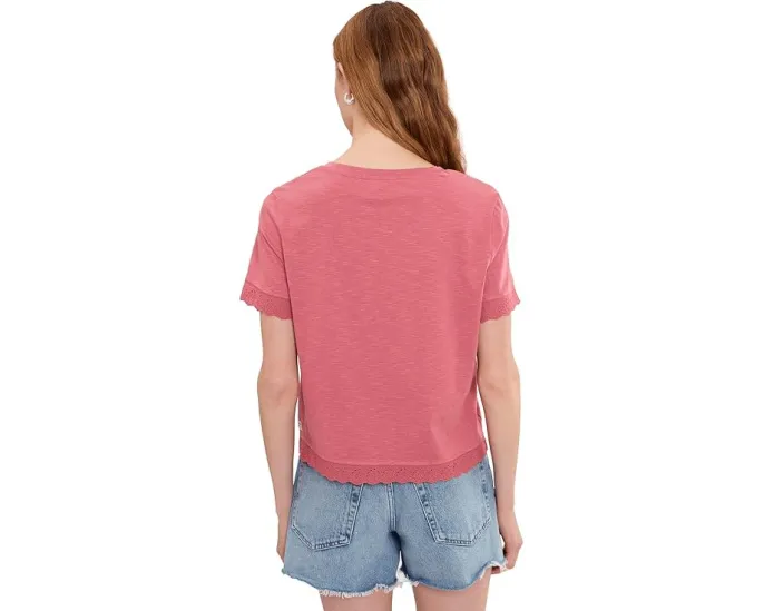 Футболка Clara Tee с кружевной отделкой из органического хлопка и TENCEL Toad&Co
