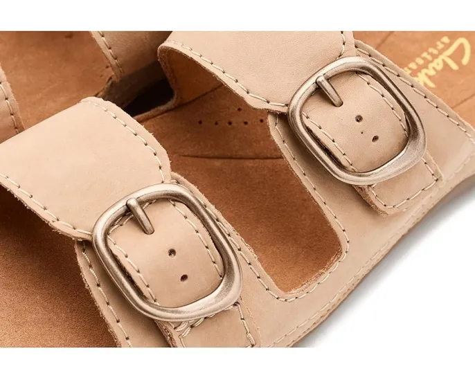 Сандалии Clarks Cecily Step на клине с пряжками и подошвой из термопластичной резины