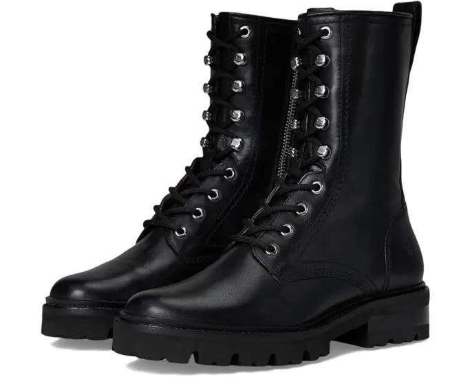 Ботинки Frye Olivia Combat на шнуровке с массивным каблуком 3.8 см