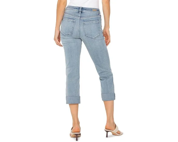 Джинсы Liverpool Los Angeles Charlie Crop Wide с закатанным краем и посадкой мид-райз