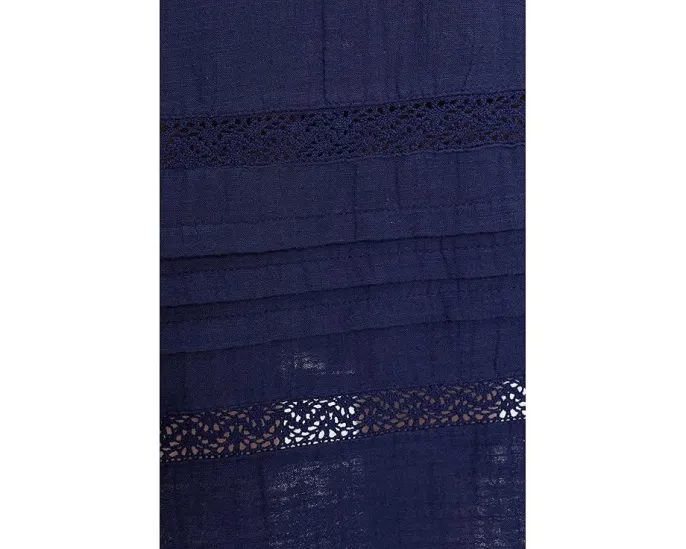 Tommy Bahama сарафан Gauze Sleeveless Midi из хлопка с поясом и боковыми карманами