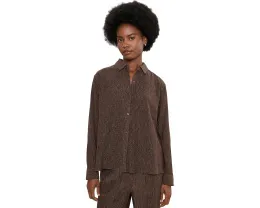 Рубашка Woven Plisse с воротником классического кроя Eileen Fisher