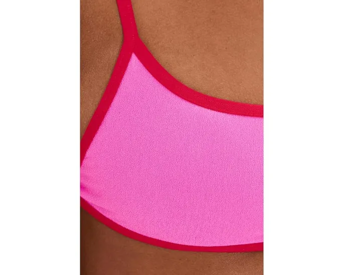 Купальный топ Kassy в стиле бандо с контрастным кантом