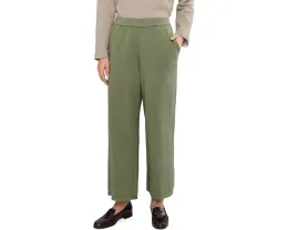 Широкие брюки с манжетами из окрашенного в готовом виде махрового полотна Eileen Fisher