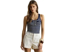 Полосатый топ Lauren Ralph Lauren с рубкой и отделкой на пуговицах