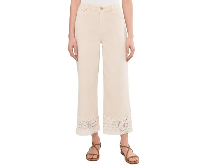 Широкие брюки Liverpool Los Angeles Mid-Rise Stride с отделкой из кружева