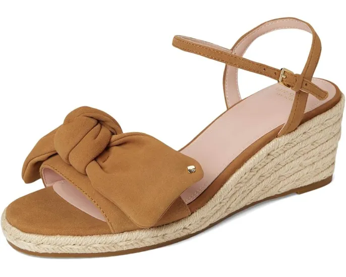 Kate Spade New York сандалии Leandra на танкетке с бантом и ремешком