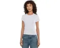 Футболка AllSaints Stevie из 100% хлопка с коротким рукавом и прямым подолом