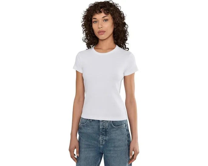 Футболка AllSaints Stevie из 100% хлопка с коротким рукавом и прямым подолом