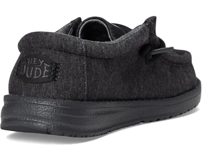 Детские слипоны Hey Dude Kids Wally Stretch Jersey с технологией Flex & Fold