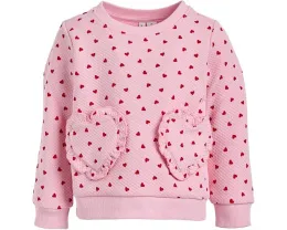 Свитшот для девочек с рельефным узором в виде сердечек Janie and Jack