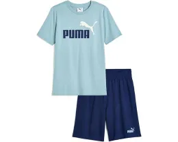 Puma Детский комплект из футболки с принтом и шорт из интерлока