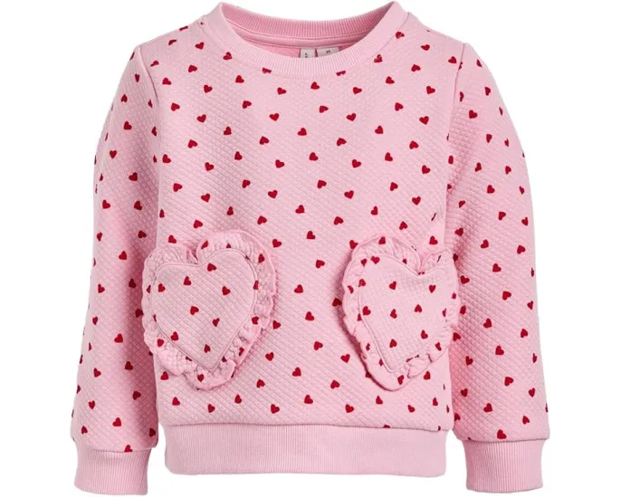 Свитшот для девочек с рельефным узором в виде сердечек Janie and Jack