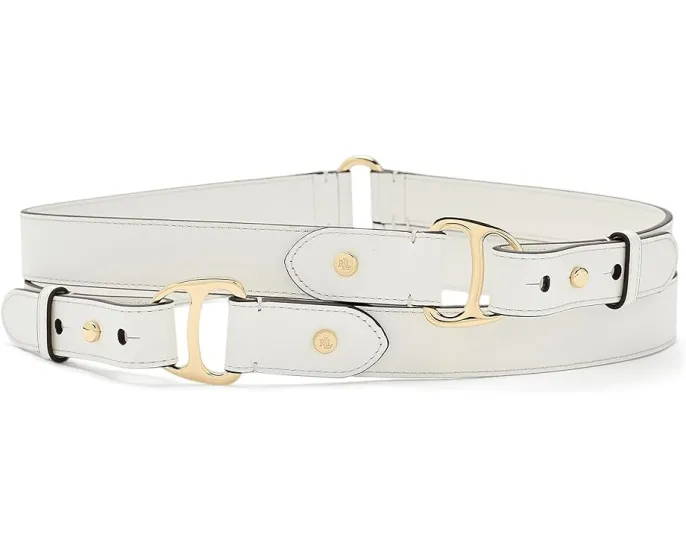 Широкий ремень Lauren Ralph Lauren Equestrian Double Wrap в конном стиле с двойной пряжкой