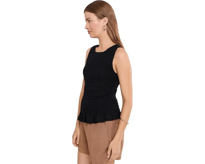 Топ Carolina Smocked Tank Michael Stars с защипами и круглым вырезом