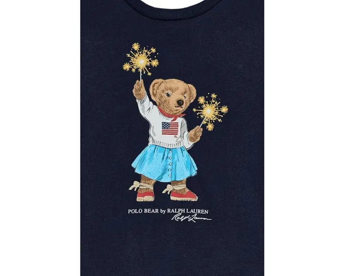 Хлопковое платье с мишкой Polo Ralph Lauren и шортиками (для младенцев)