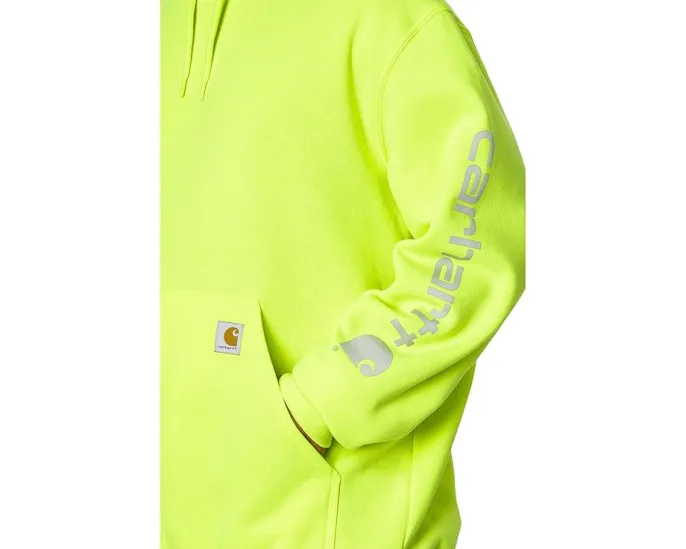 Толстовка Carhartt Loose Fit Midweight с логотипом на рукаве и капюшоном