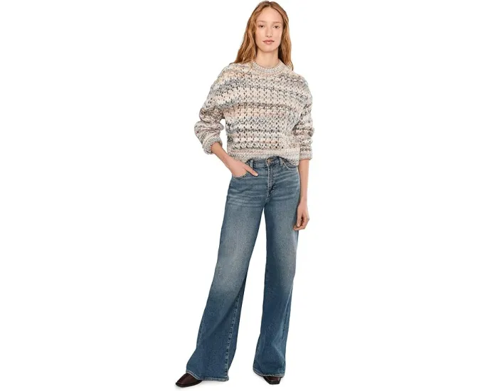 Свитер Madewell Fawn Open Stitch с полосками и ажурной вязкой