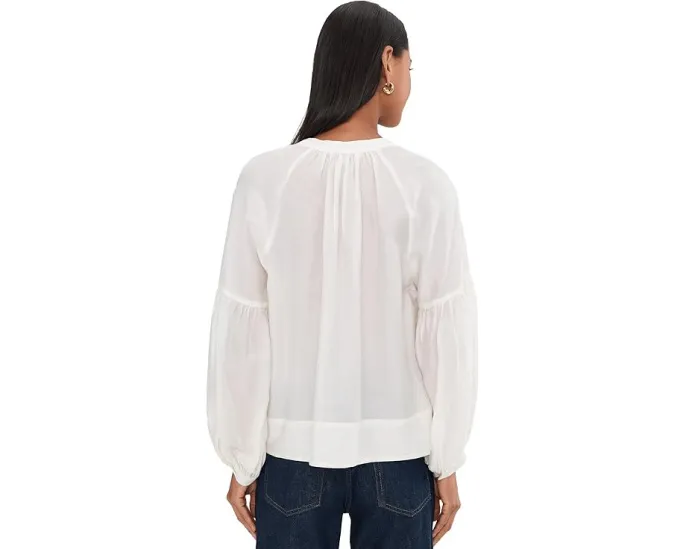 Топ Madewell Germaine с V-образным вырезом и рубашечным кроем