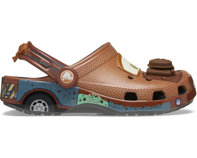 Кроксы Crocs Cars Mater Classic Clog для детей с ремешком и вентиляцией