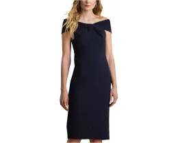 Lauren Ralph Lauren платье-футляр миди с запахом и плиссировкой