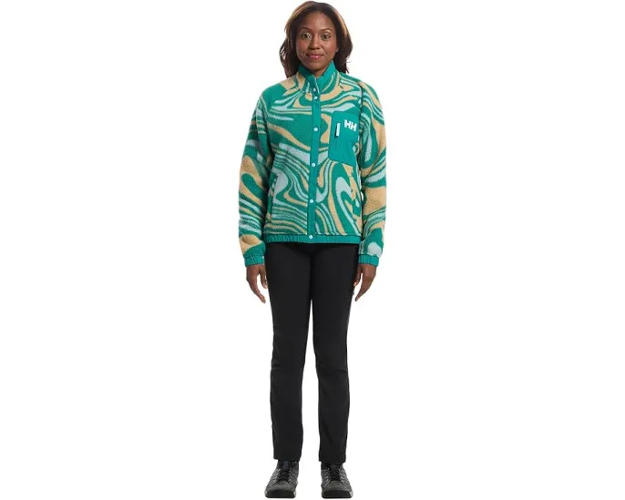 Толстовка Helly Hansen Imperial Printed Pile Snap с принтом на флисе и накладными карманами