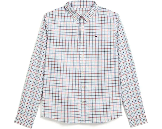 Детская рубашка Vineyard Vines Bomb Pop Tattersall из легкой ткани