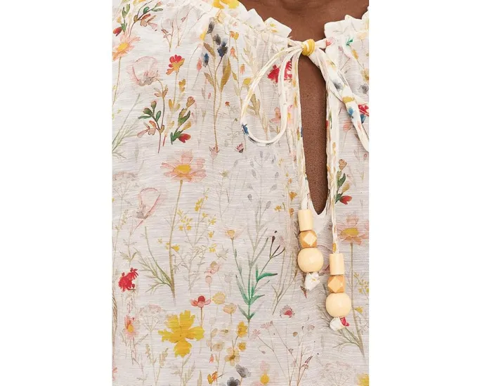 Блуза Tie Neck Pincess Sleeve с завязками и рукавами-принцесса Vince Camuto