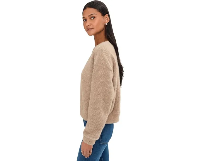 Splendid свитер Fallon Fuzzy Crew Neck с ворсом и удлиненными плечами