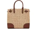 Woven Straw Medium Devyn Tote Bag