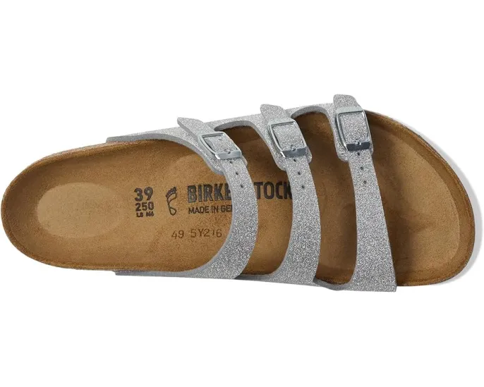 Биркенштоки Florida Shiny Glitter с блестками и анатомической стелькой